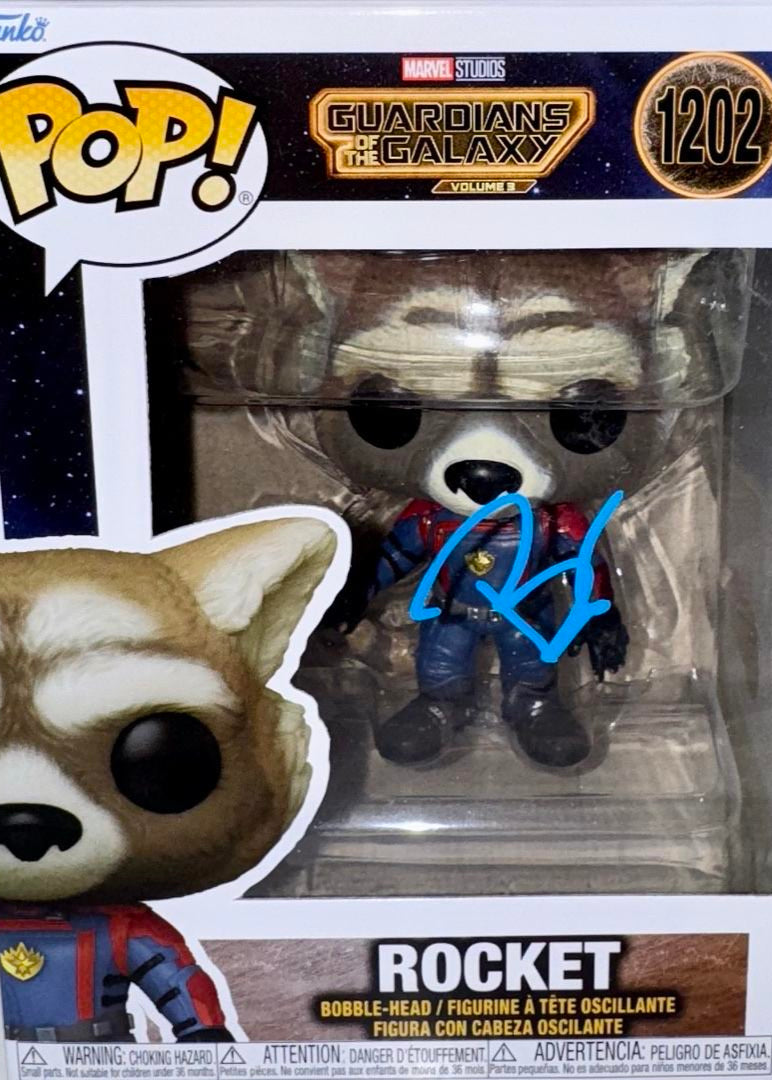 Bradley Cooper Signed Funko Pop #1202 "Rocket Raccoon" GOTG - Beckett COA